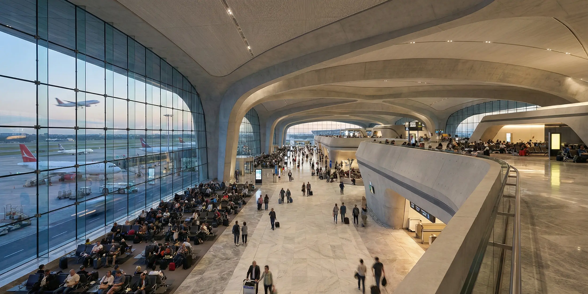 Aermec applicazioni, interno di un aeroporto moderno