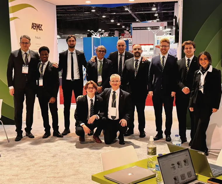 Personale Aermec nell' apposito stand all'AHR Expo