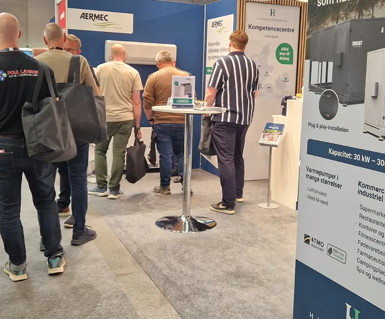 Stand Aermec alla fiera VVS'25 di Odense con soluzioni innovative