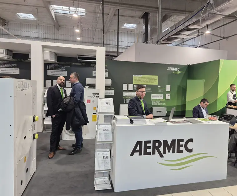 Stand Aermec all'interno della fiera AHR expo