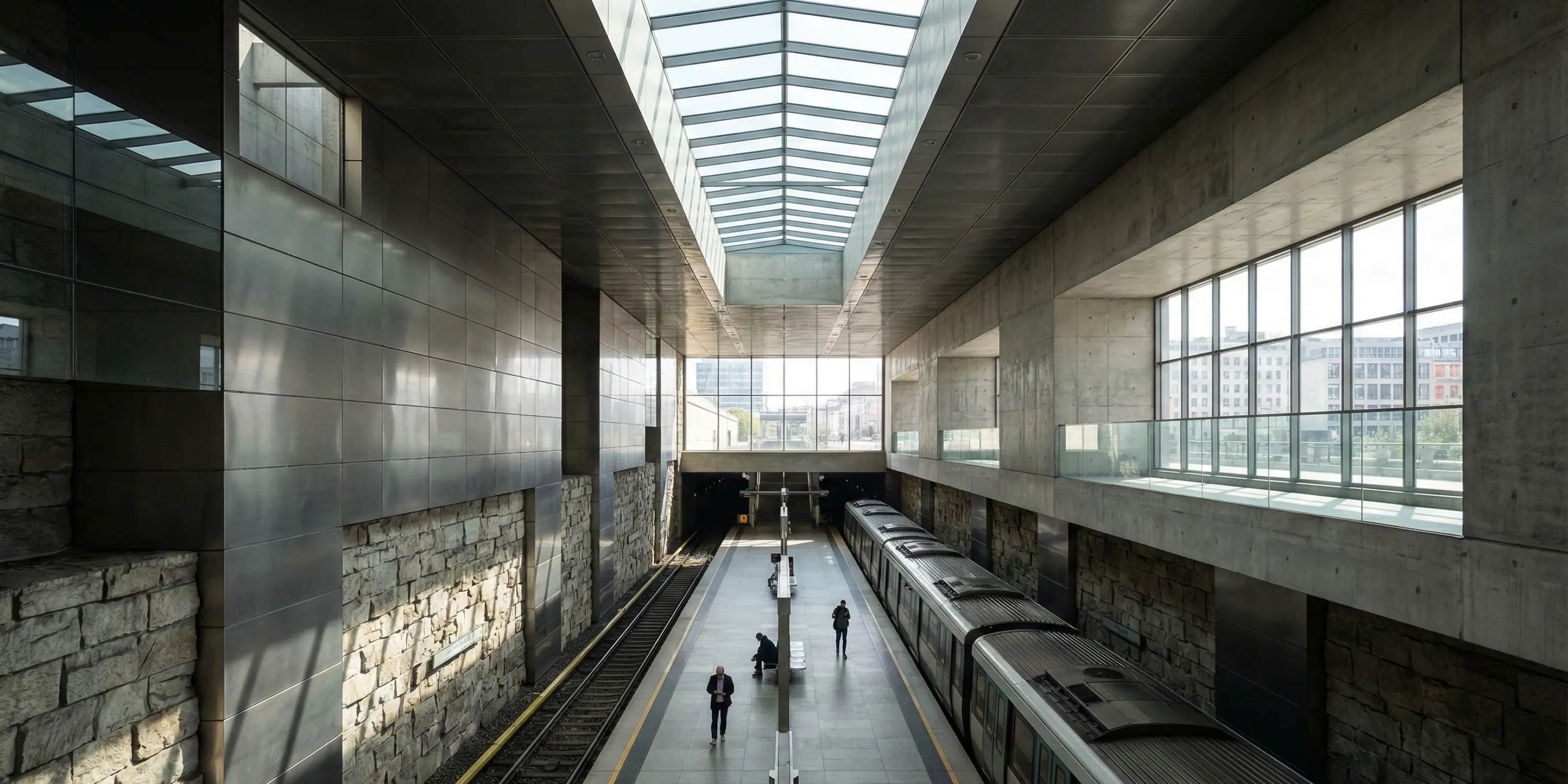 metropolitana all'avanguardia di una grande città