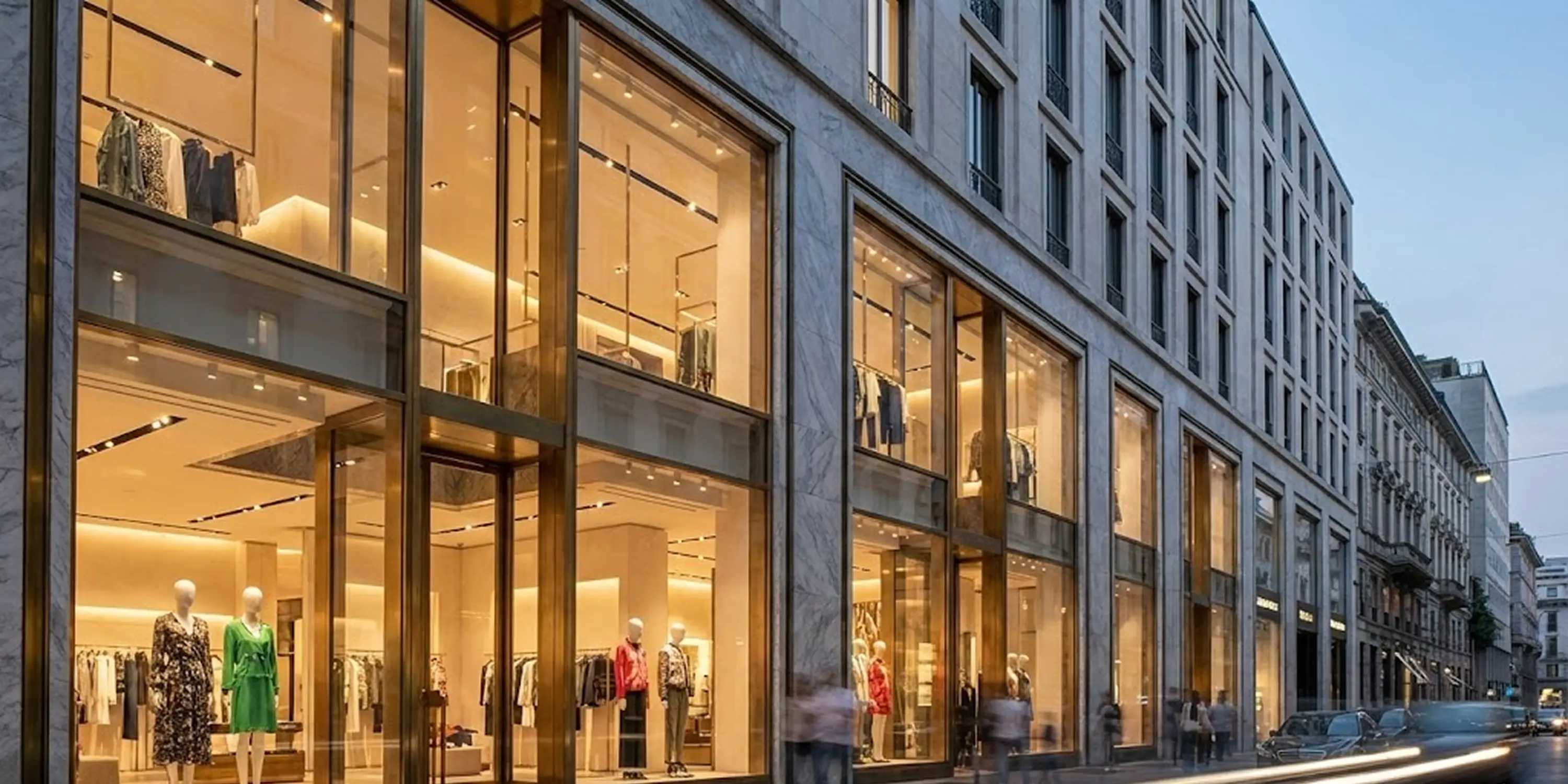 vetrine di negozi in città