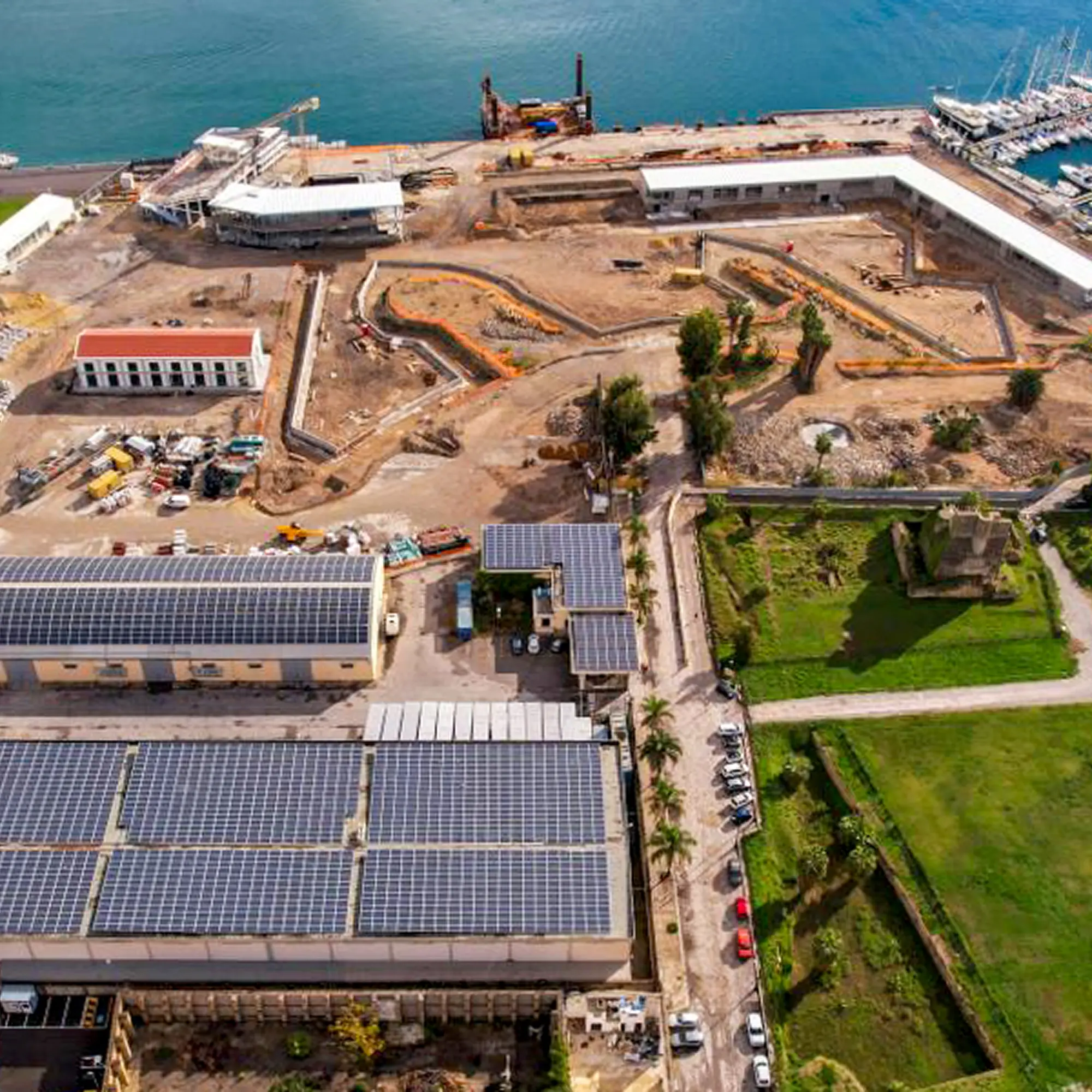 Zona di scavi portuali